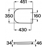 Roca The Gap SUPRALIT® 油壓式廁板 A80147200B